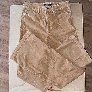 Brown/beige corduroy flare pants